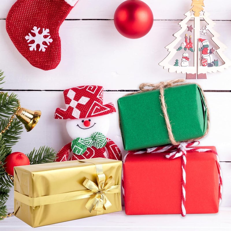 ROSYJUNE 120 Sheets Christmas Tissue Paper for Gift Bags, 20" x 14" Red Green Gold White Wrapping Tissue Paper for Gifts Holiday Decoration DIY Craft - Image 4